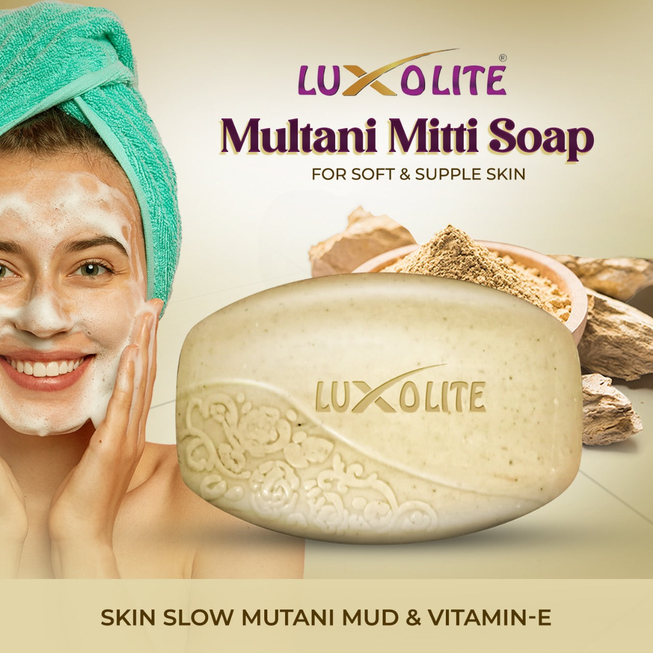 Luxolite Multani Mitti Soap - 100% Natural & Organic