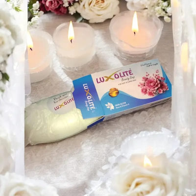 Luxolite Beauty Soap - Enriched With Rose & Vitamin E for Radiant & Nourished Skin - 100% Natural & Organic